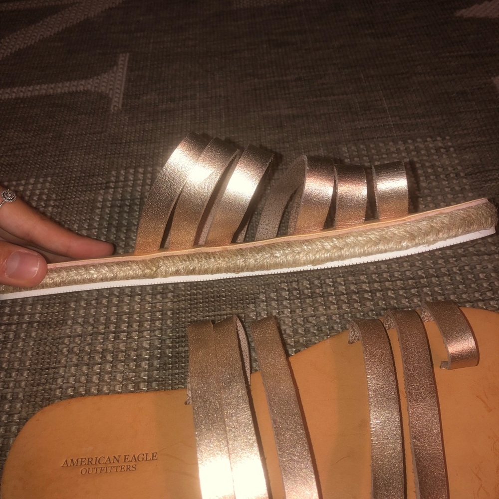 Never been worn cute gold sandals!